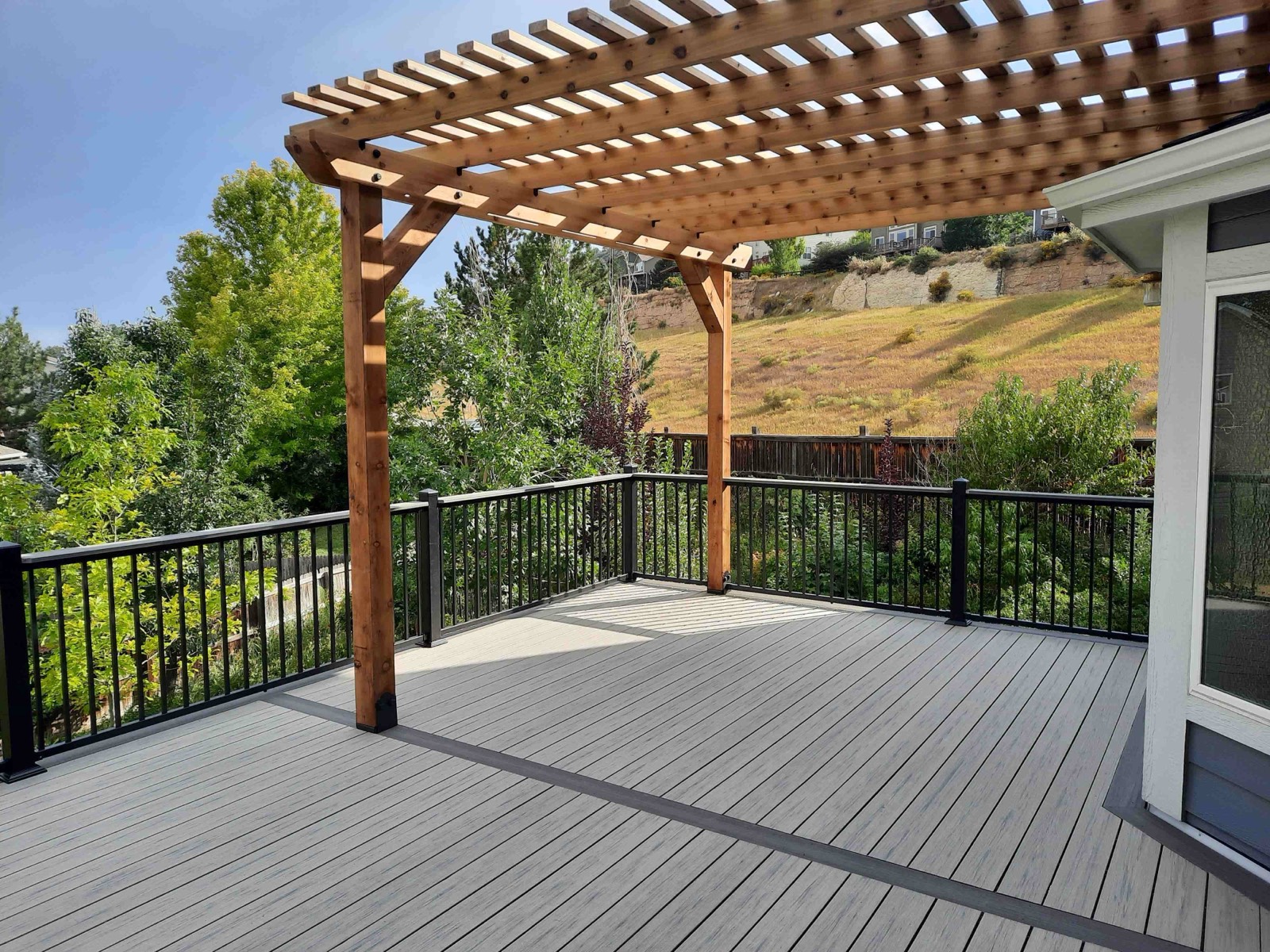Cedar pergola