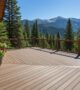 Durable deck installation in a high-altitude setting showcasing UV-resistant composite materials