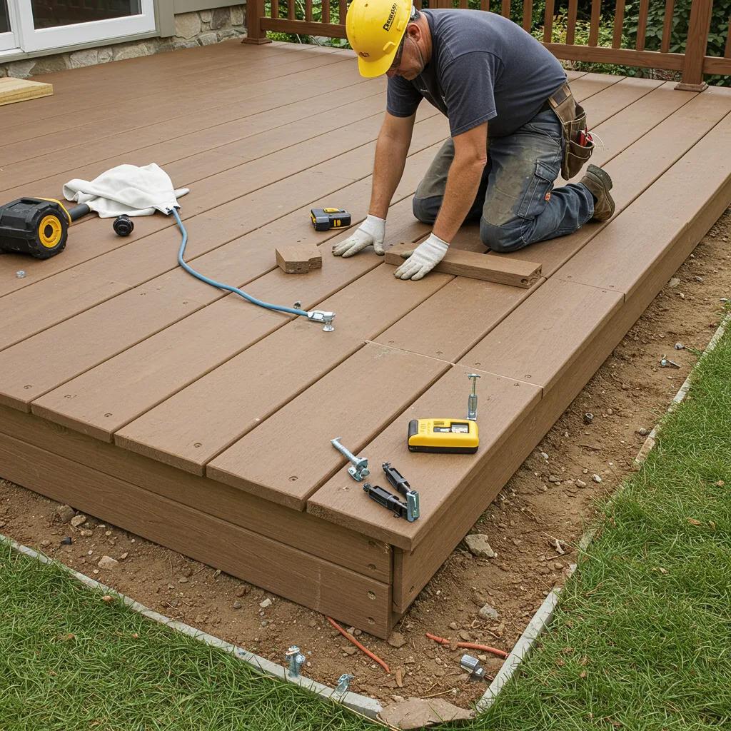 Professional deck installation showcasing best practices for durability in a high-altitude environment